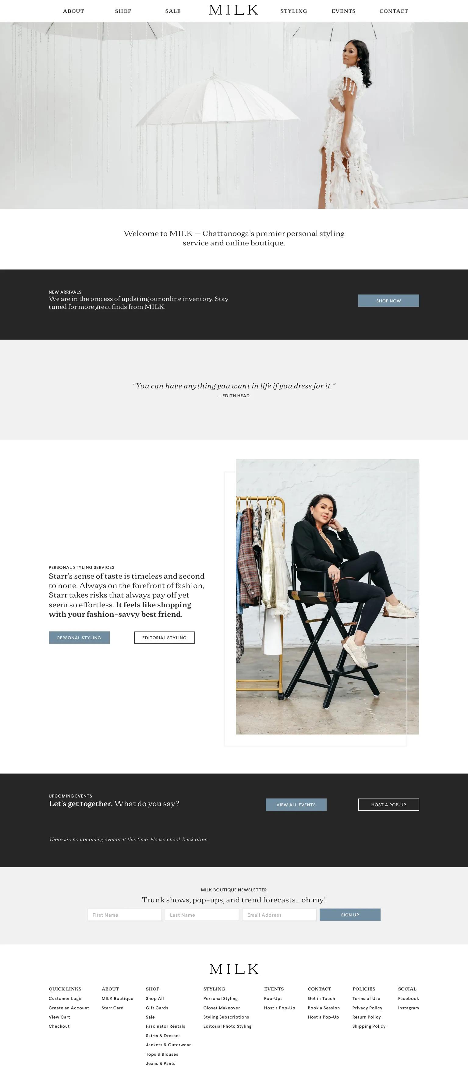 MILK Boutique screenshot