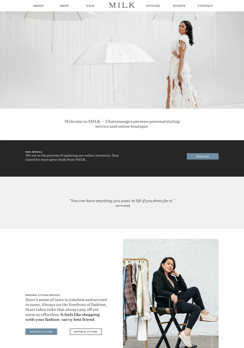 MILK Boutique screenshot