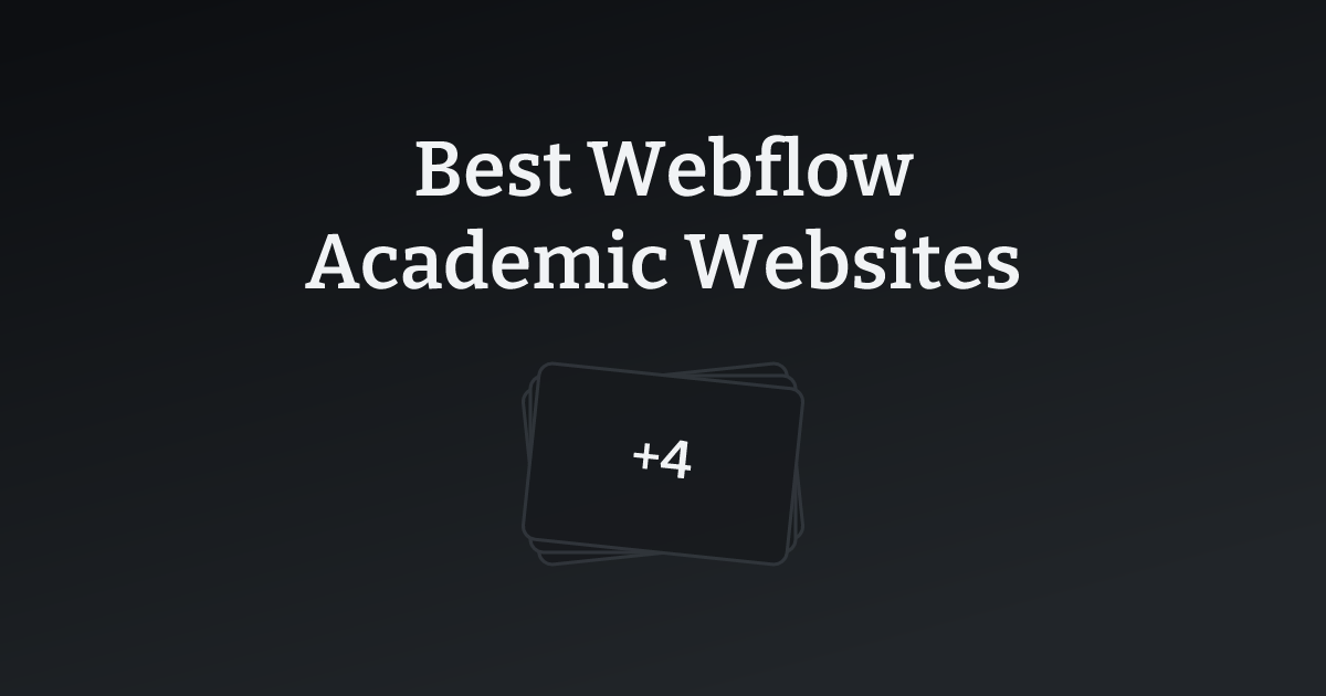 Best Webflow Academic Websites with count