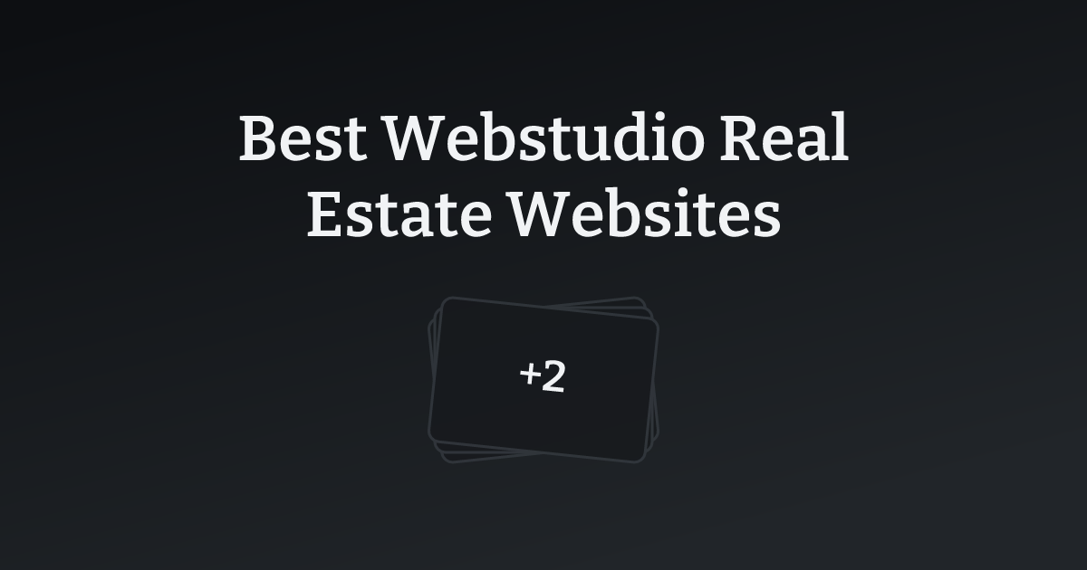 Best Webstudio Real Estate Websites with count