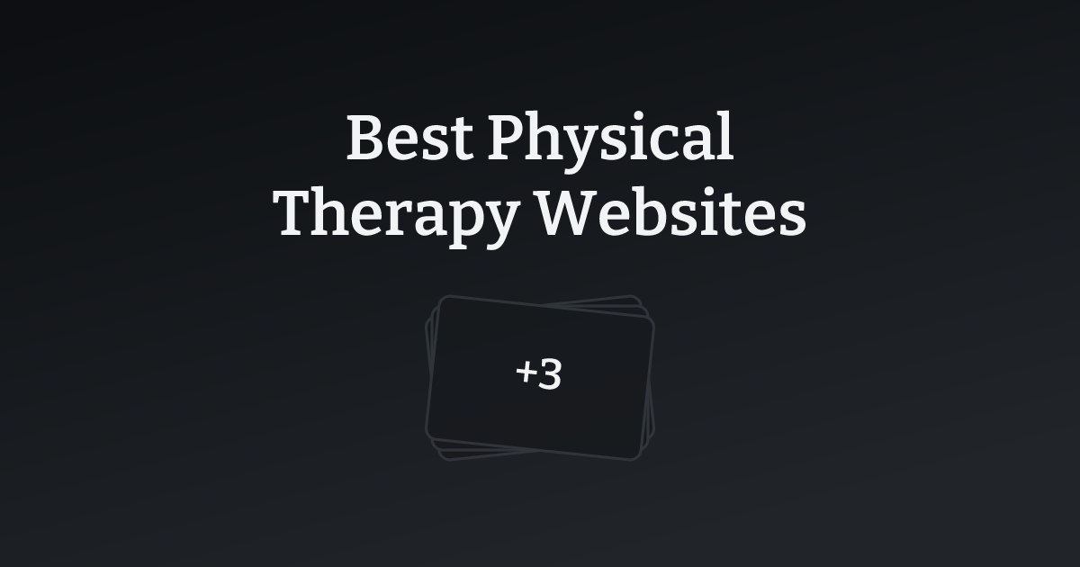 Best Physical Therapy Websites with count
