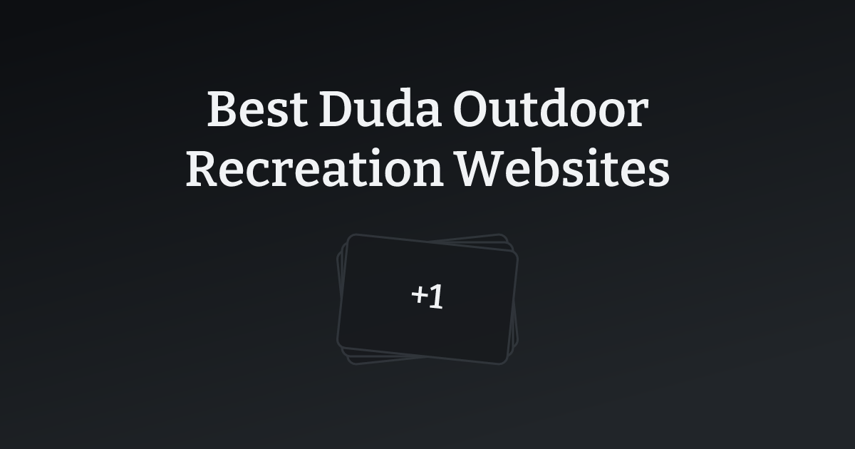 Best Duda Outdoor Recreation Websites with count