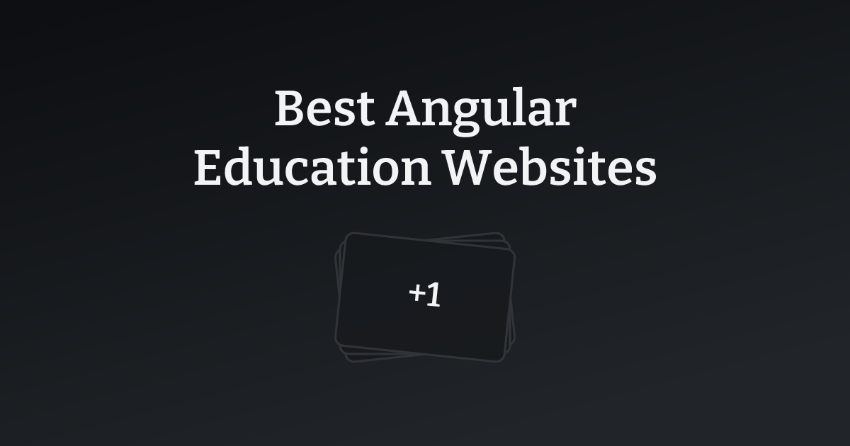 Best Angular Education Websites with count