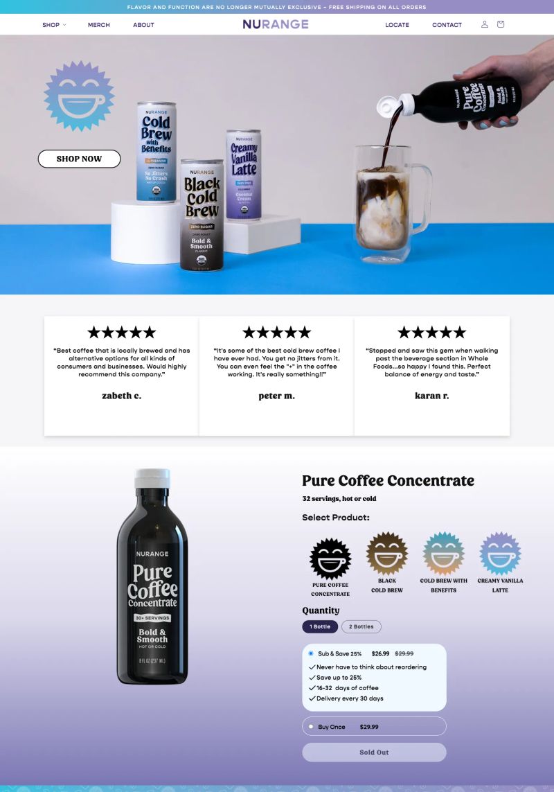 NuRange Coffee screenshot