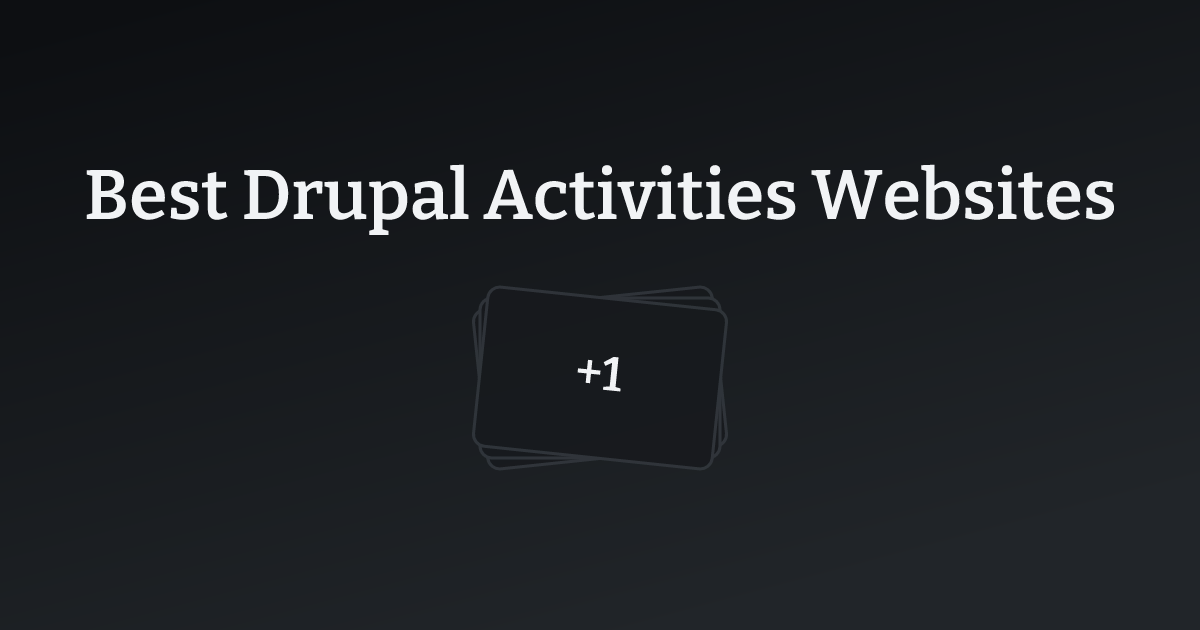 Best Drupal Activities Websites with count