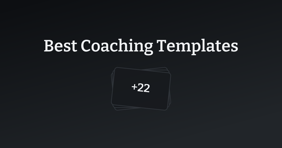 Best Coaching Templates with count