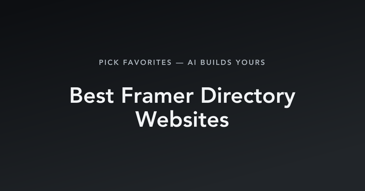 Best Framer Directory Websites with count