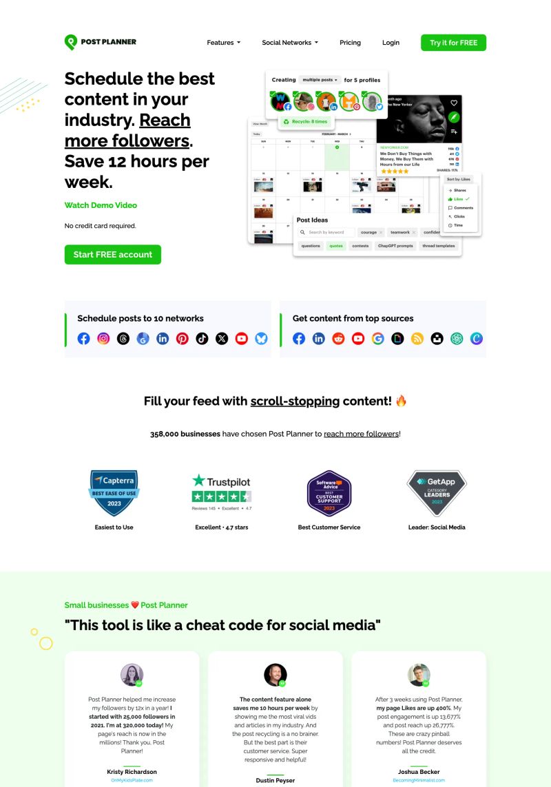 Post Planner screenshot