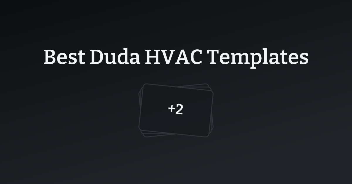 Best Duda HVAC Templates with count
