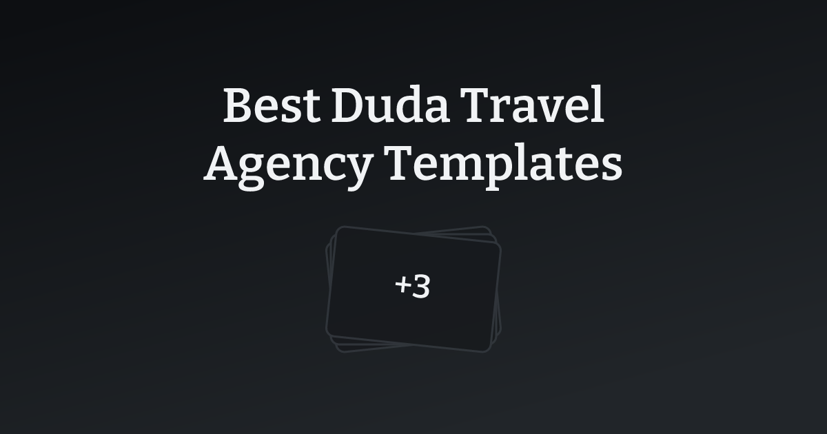 Best Duda Travel Agency Templates with count
