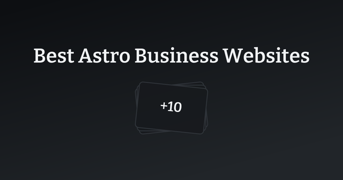 Best Astro Business Websites with count