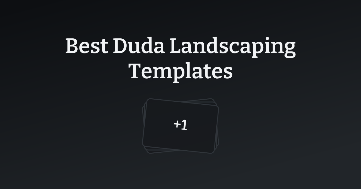 Best Duda Landscaping Templates with count