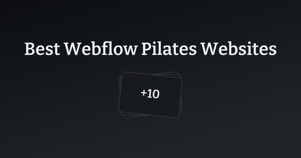 Best Webflow Pilates Websites with count