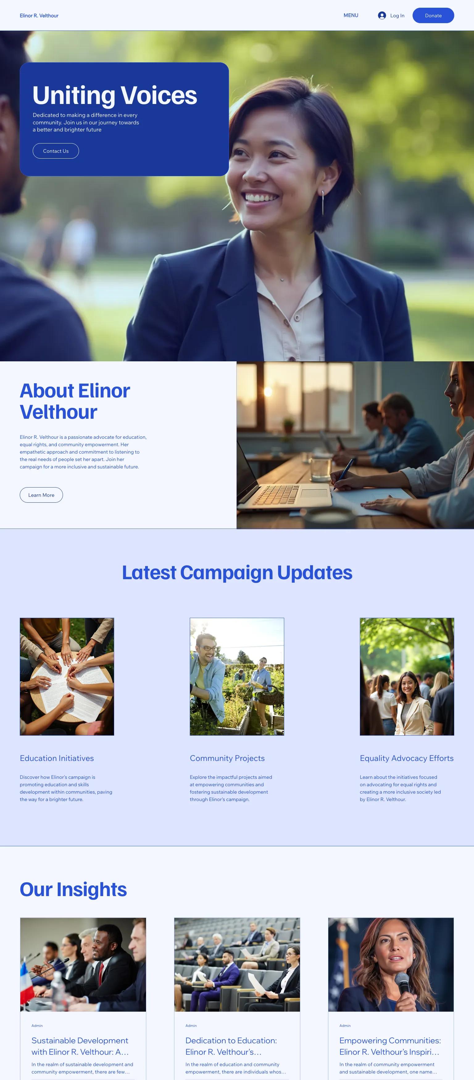 Female Politician (Blue) screenshot