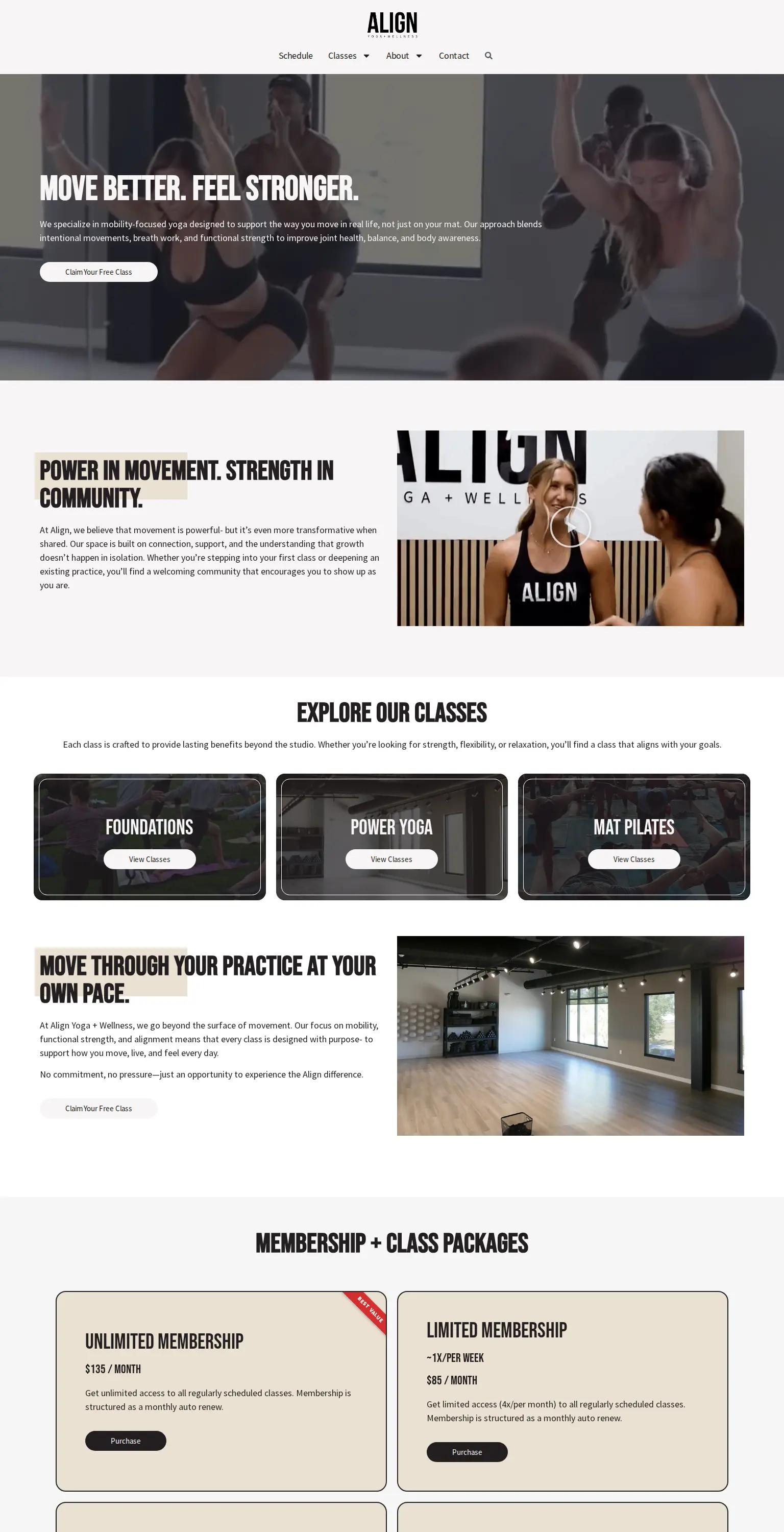 Align Yoga + Wellness screenshot
