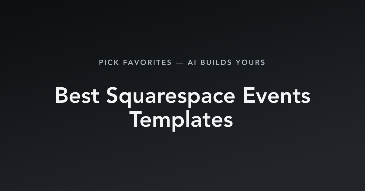 Best Squarespace Events Templates with count