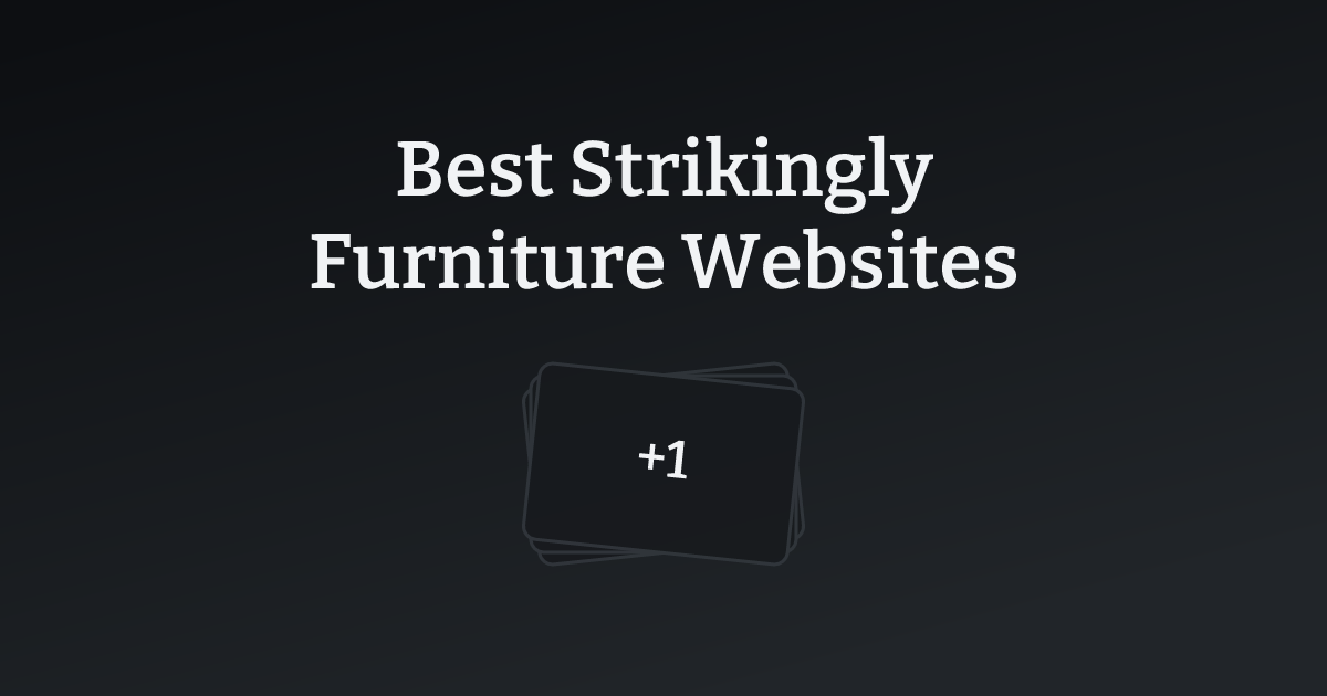 Best Strikingly Furniture Websites with count