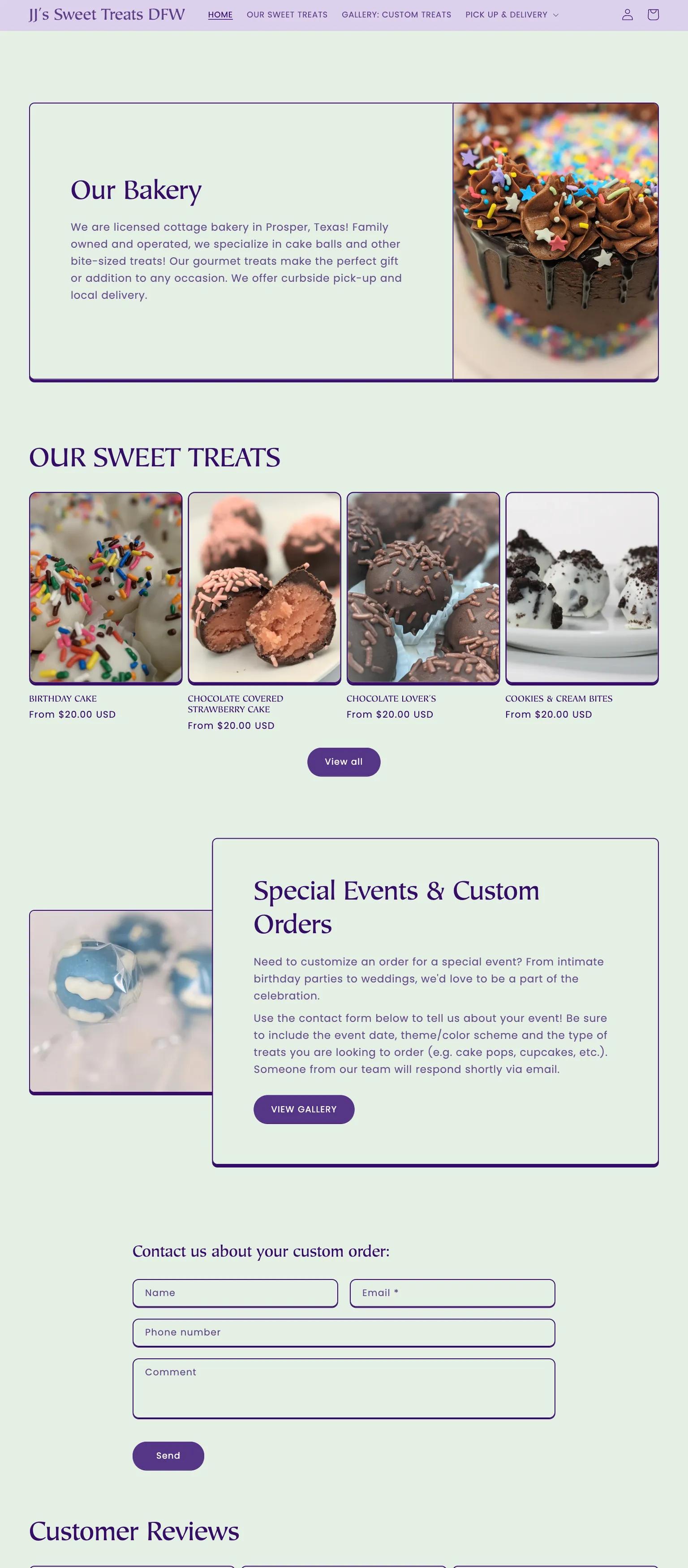 JJ's Sweet Treats DFW screenshot