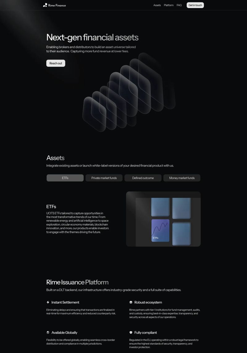 Rime Finance screenshot