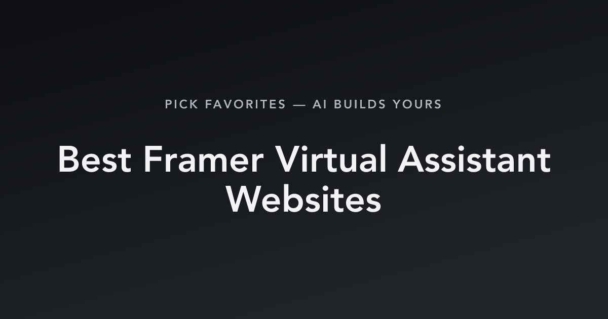 Best Framer Virtual Assistant Websites with count