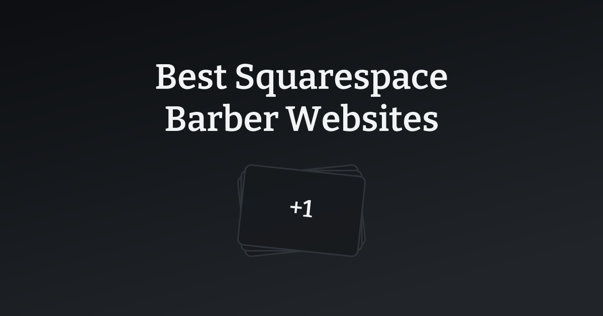 Best Squarespace Barber Websites with count