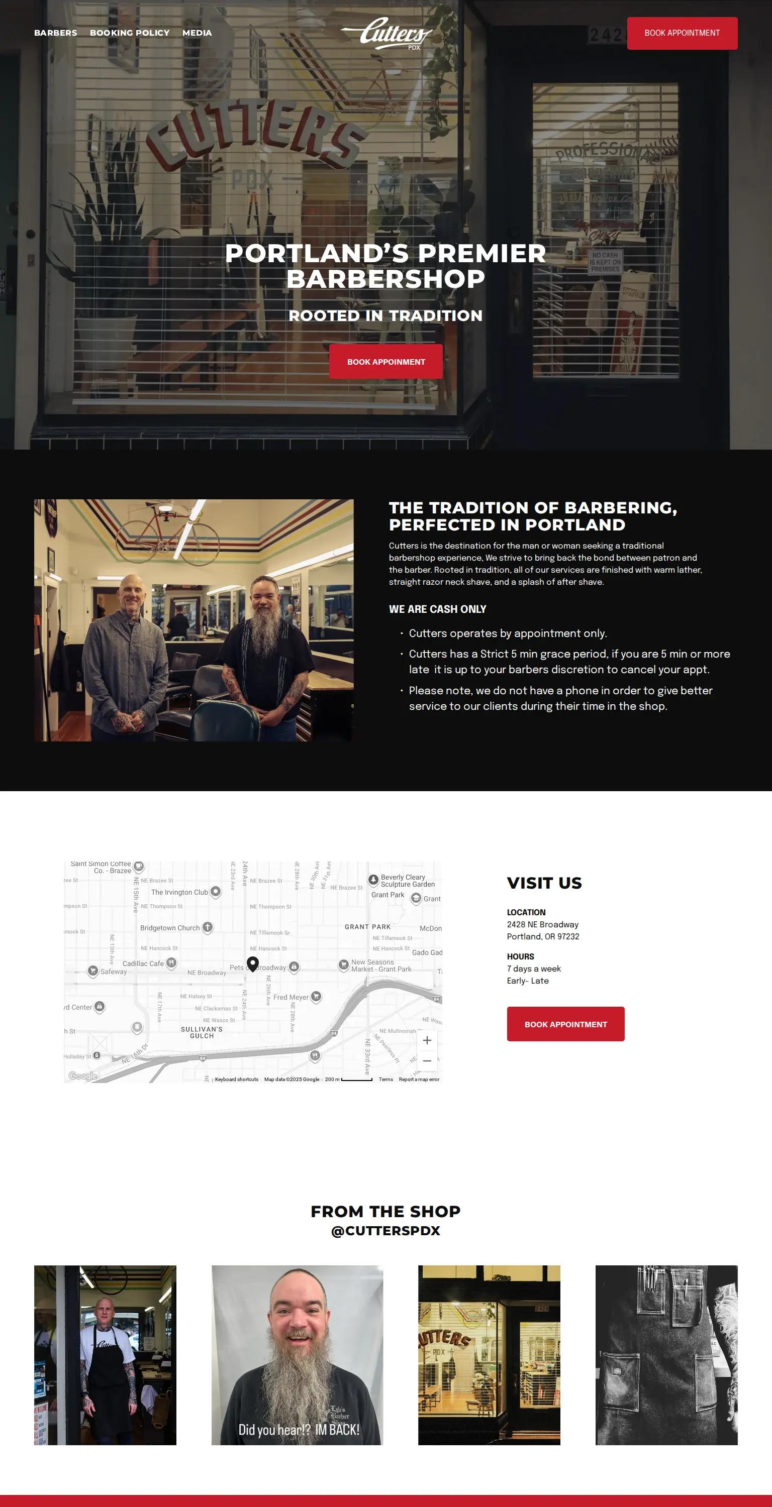 Cutters PDX screenshot