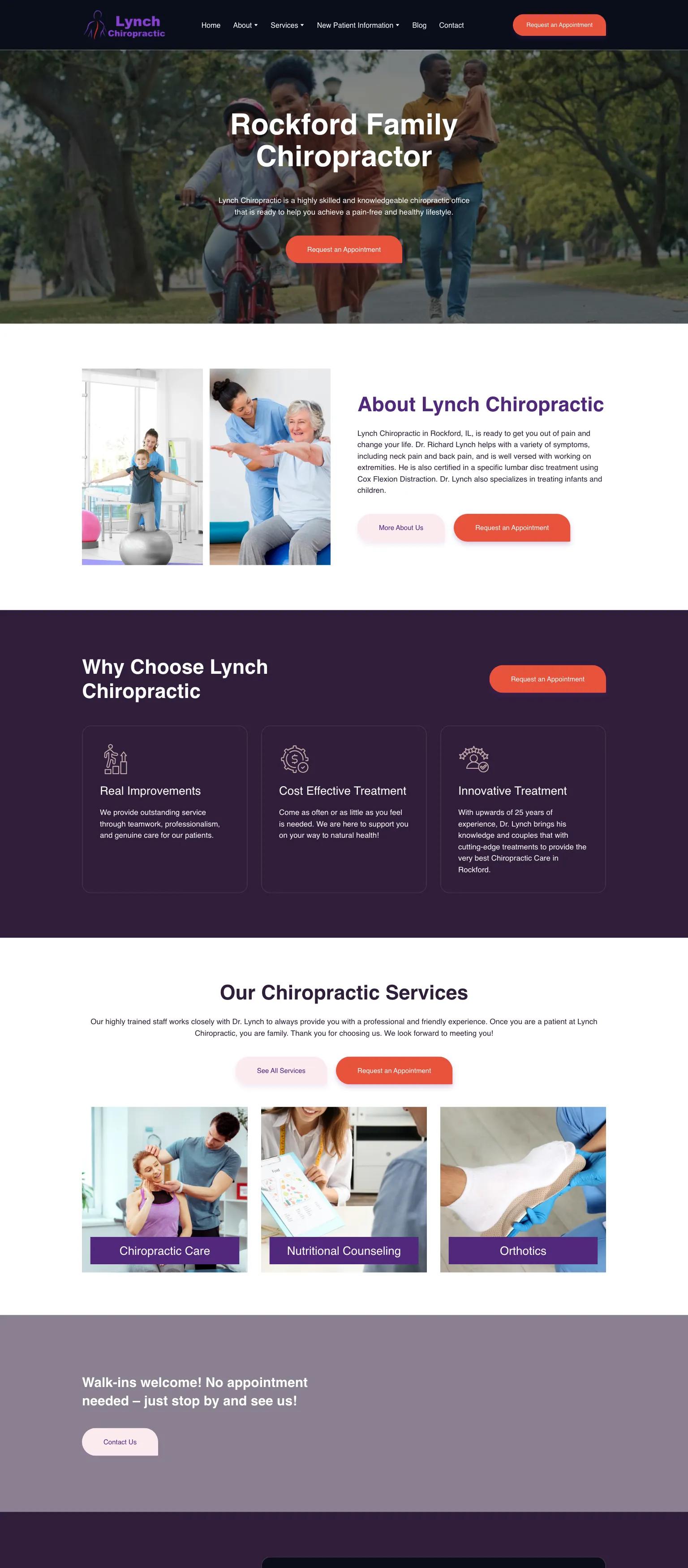 Lynch Chiropractic screenshot