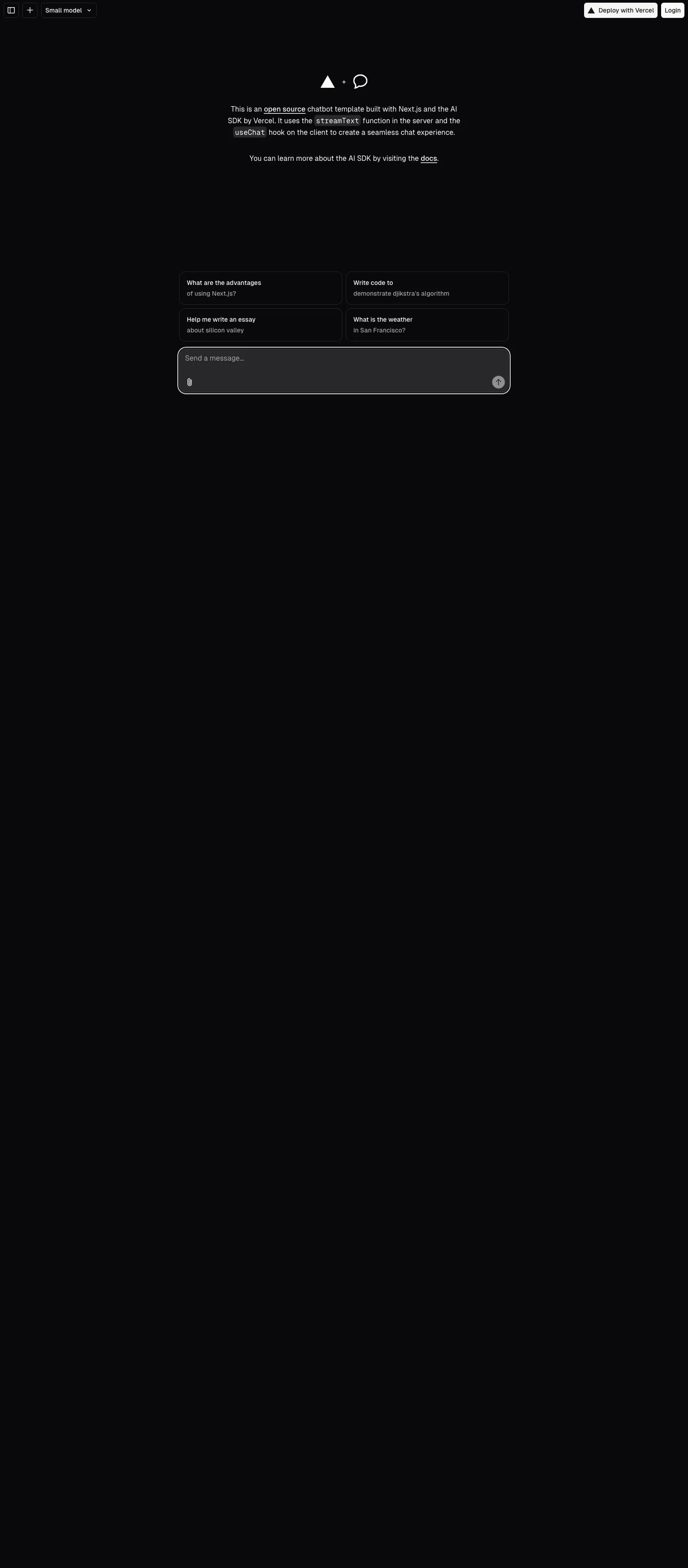 Next.js Ai Chatbot screenshot