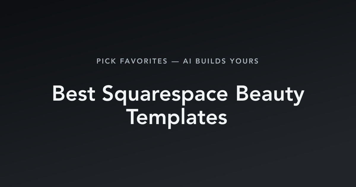 Best Squarespace Beauty Templates with count