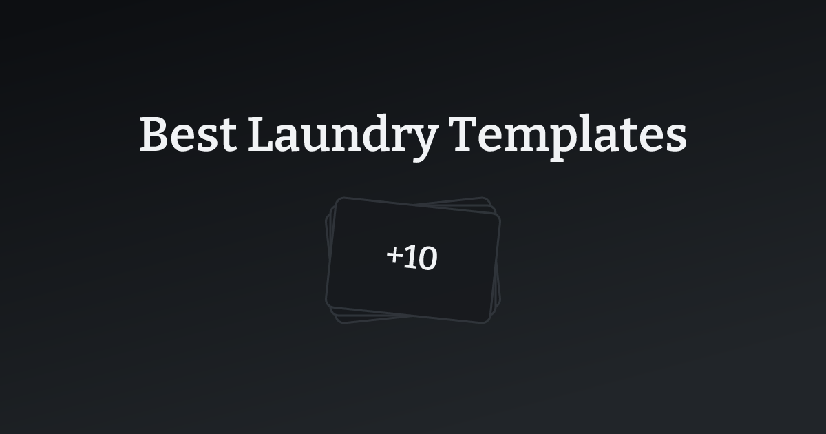 Best Laundry Templates with count