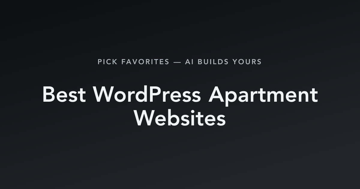 Best WordPress Apartment Websites with count