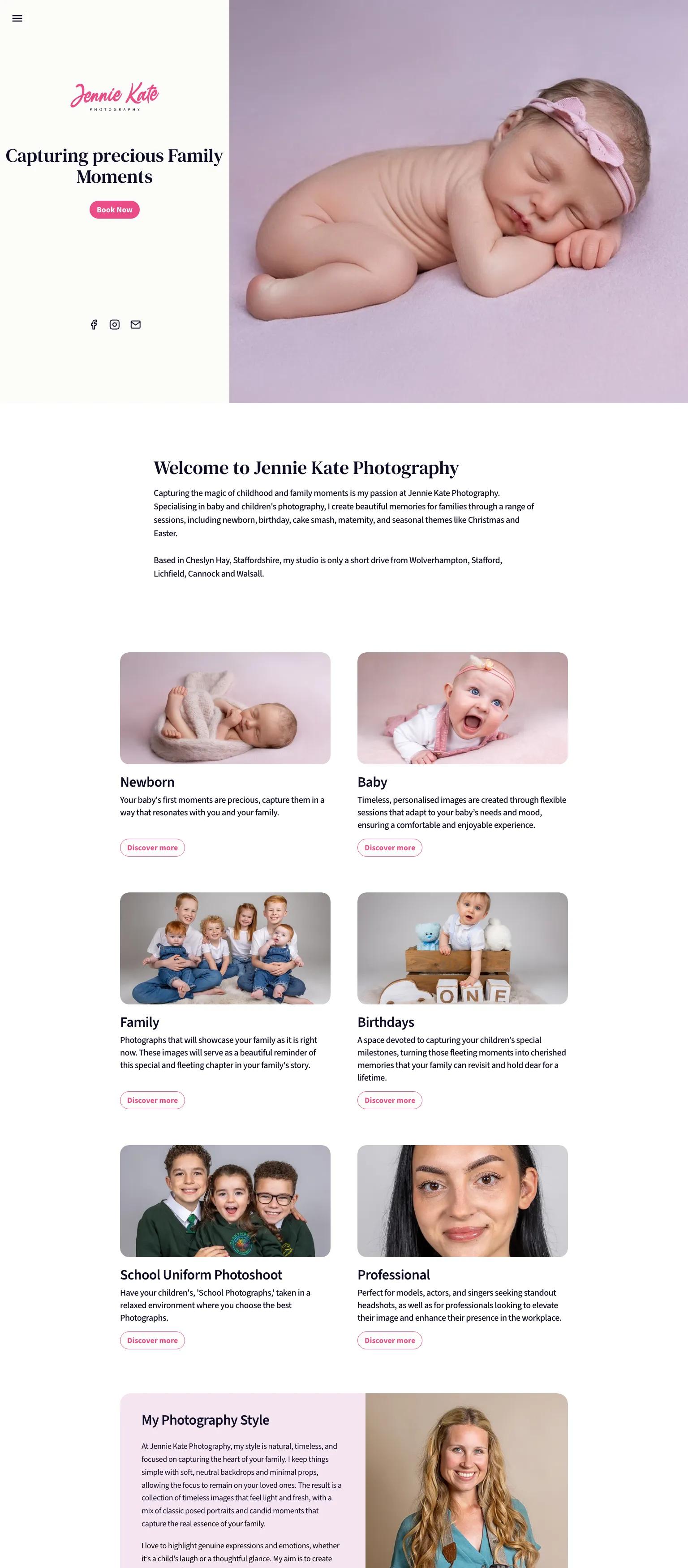 Jennie Kate Photography screenshot