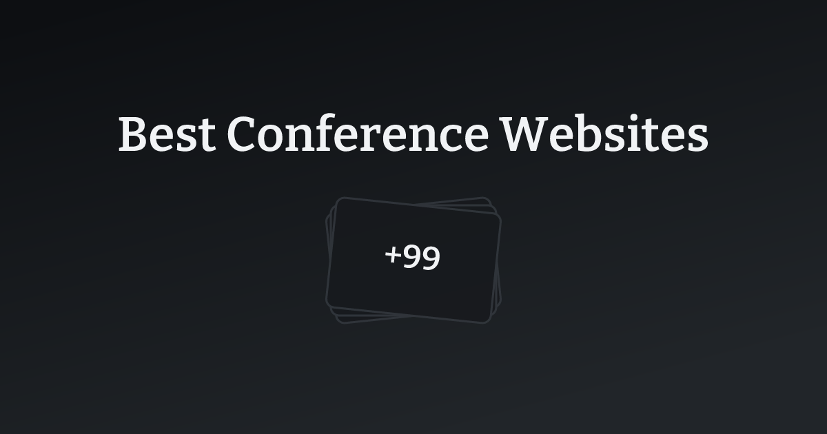Best Conference Websites with count