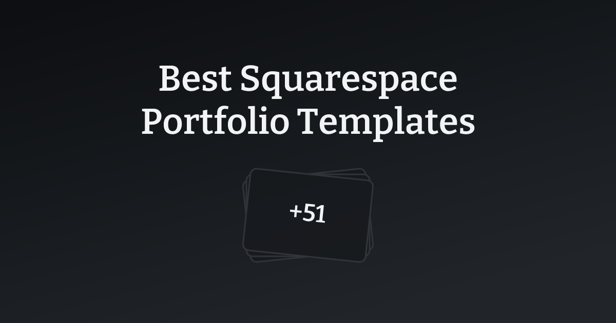 Best Squarespace Portfolio Templates with count