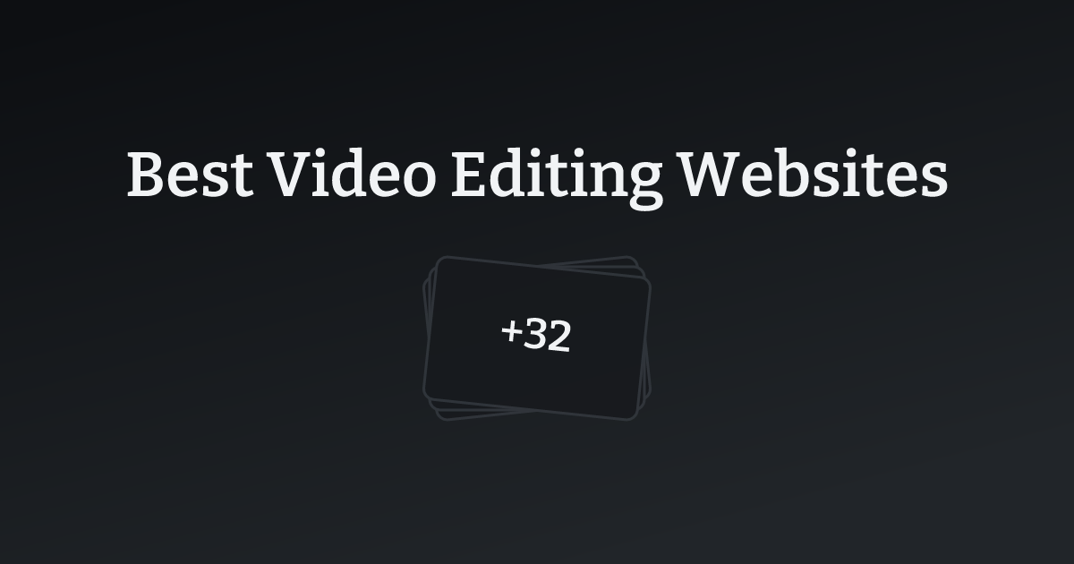 Best Video Editing Websites with count