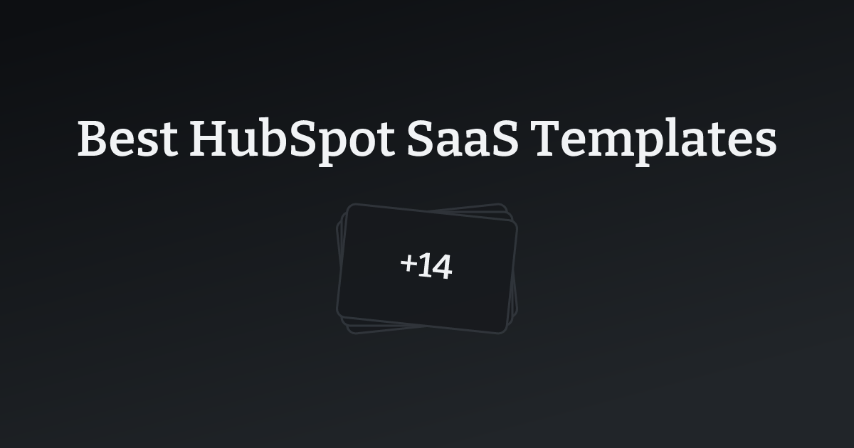 Best HubSpot Tech Templates with count