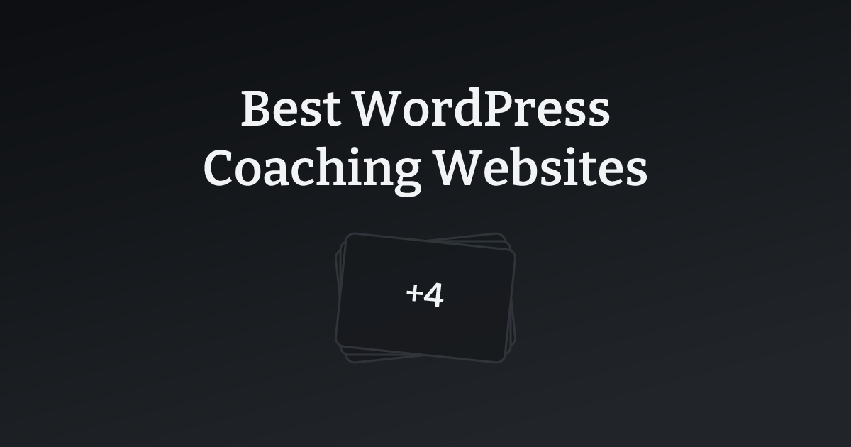 Best WordPress Coaching Websites with count