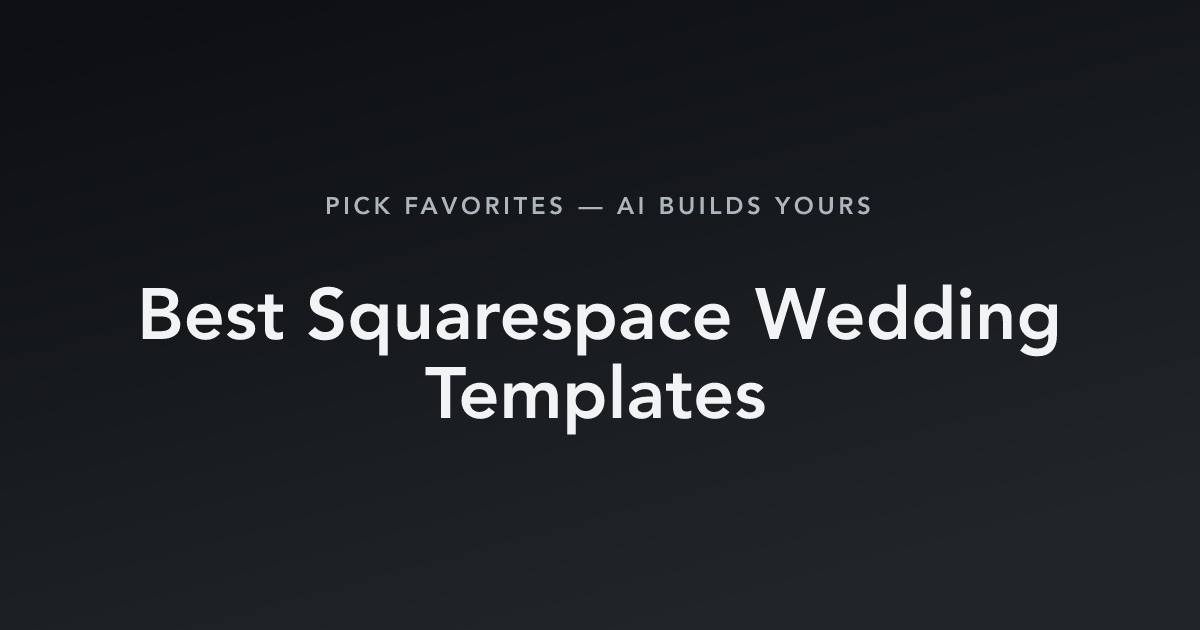 Best Squarespace Wedding Templates with count