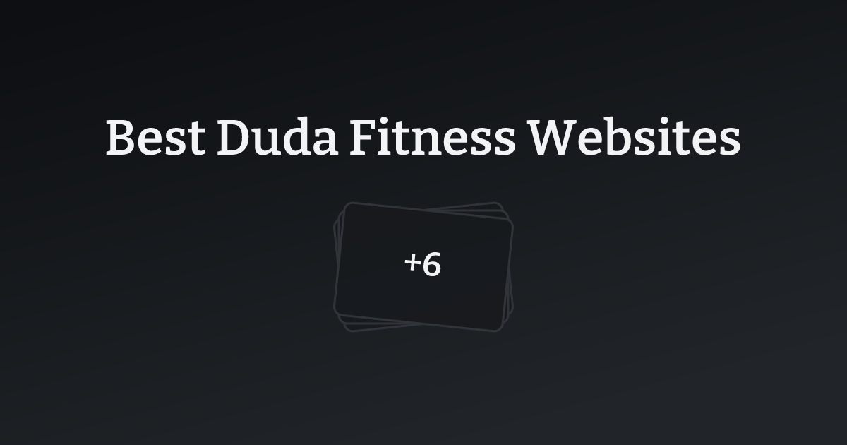 Best Duda Fitness Websites with count