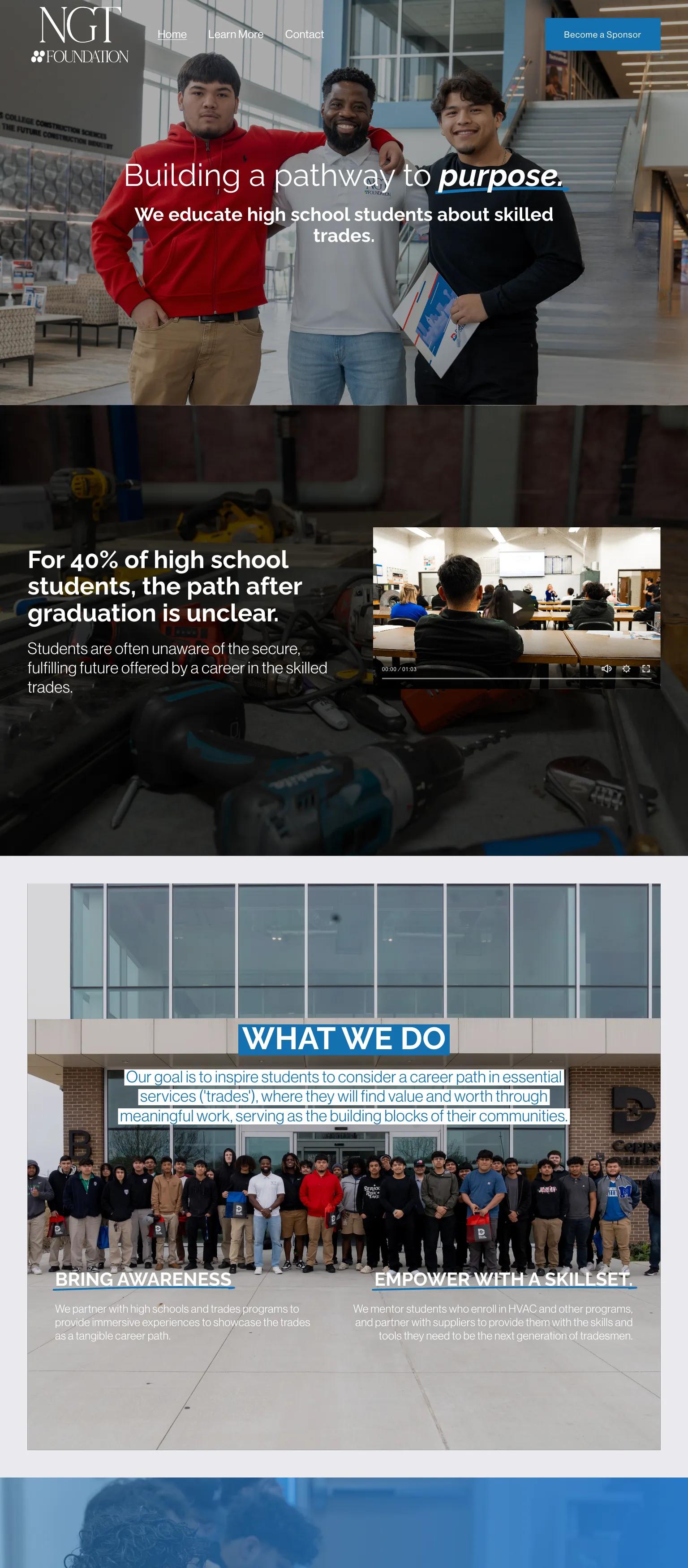 Next Generation of Tradesmen Foundation screenshot