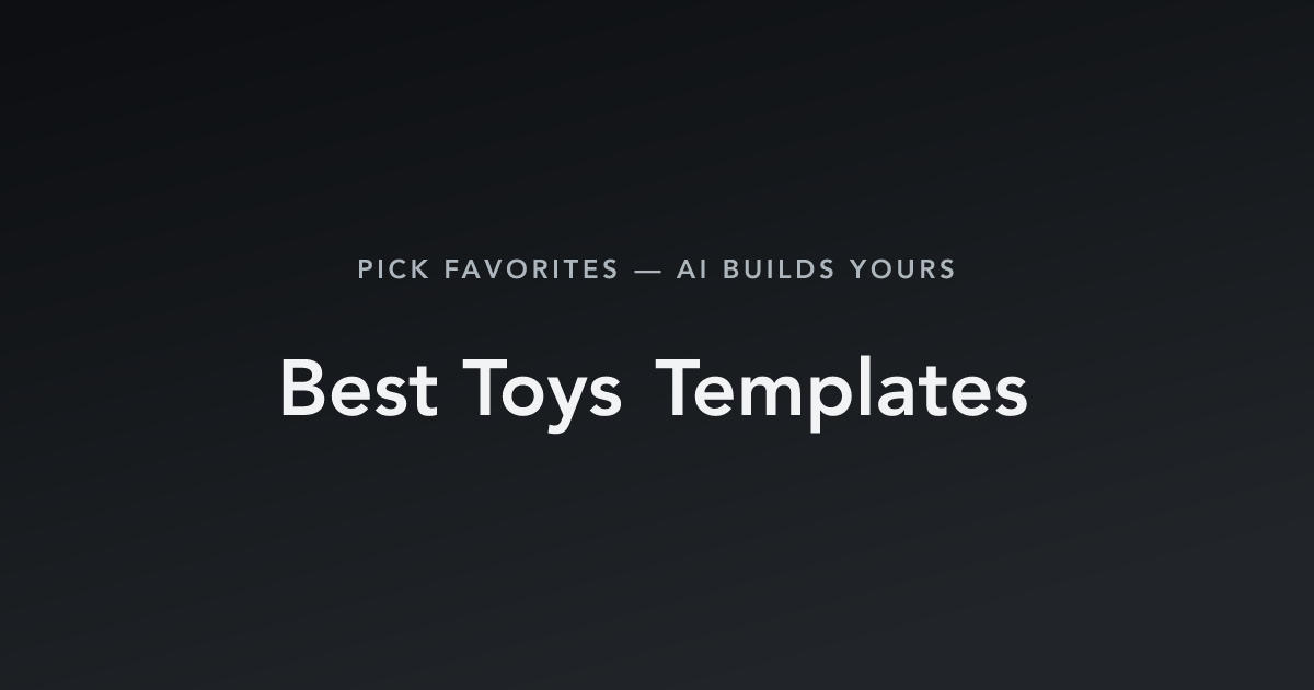 Best Toys Templates with count