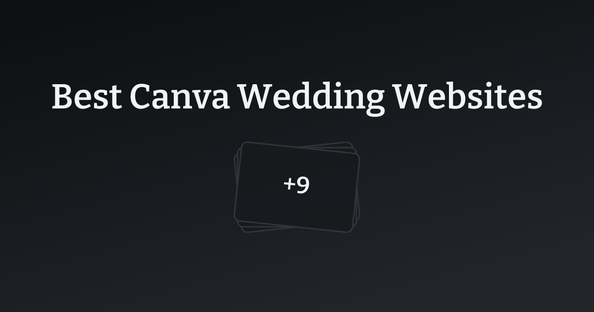 Best Canva Wedding Websites with count