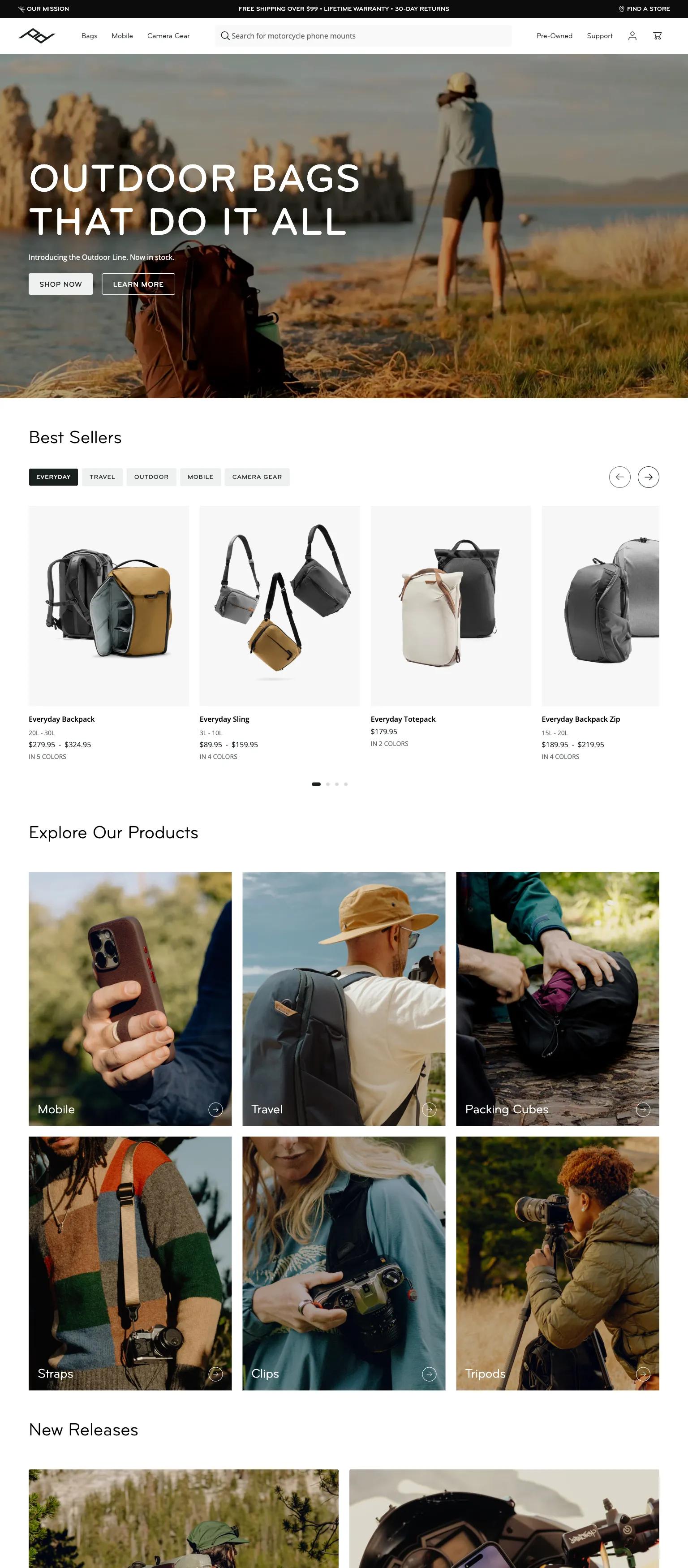 Peak Design screenshot