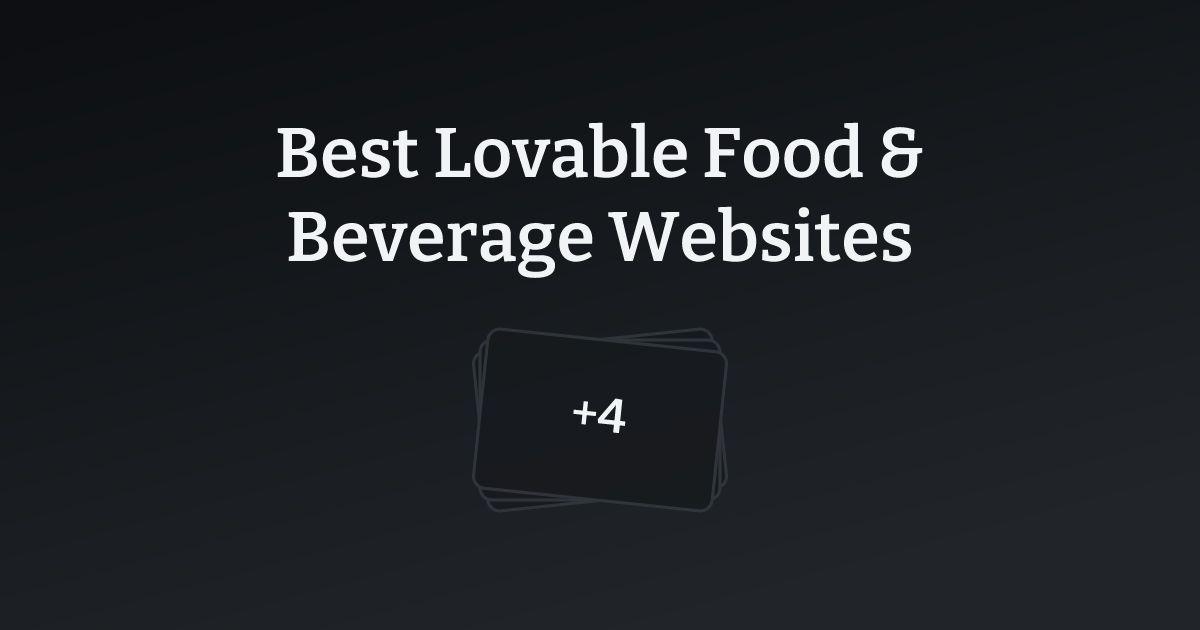 Best Lovable Food & Beverage Websites with count