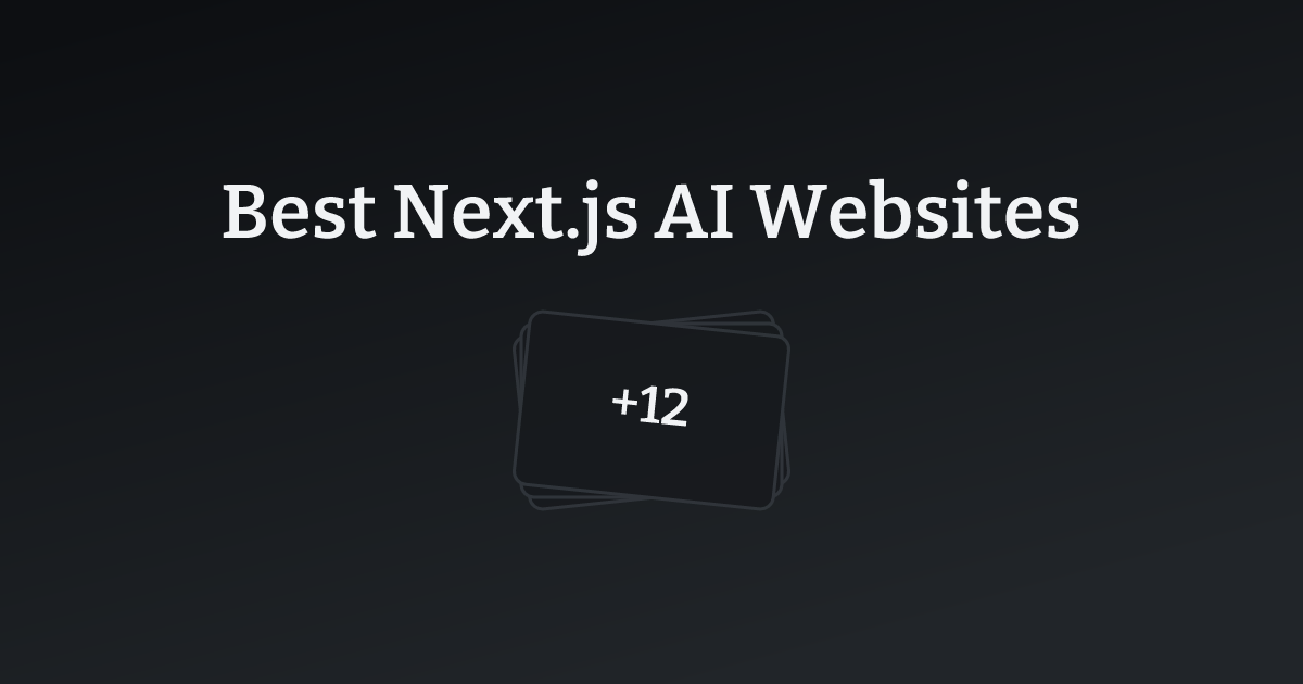 Best Next.js AI Websites with count