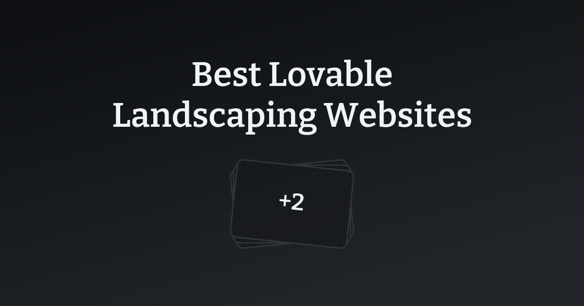 Best Lovable Landscaping Websites with count