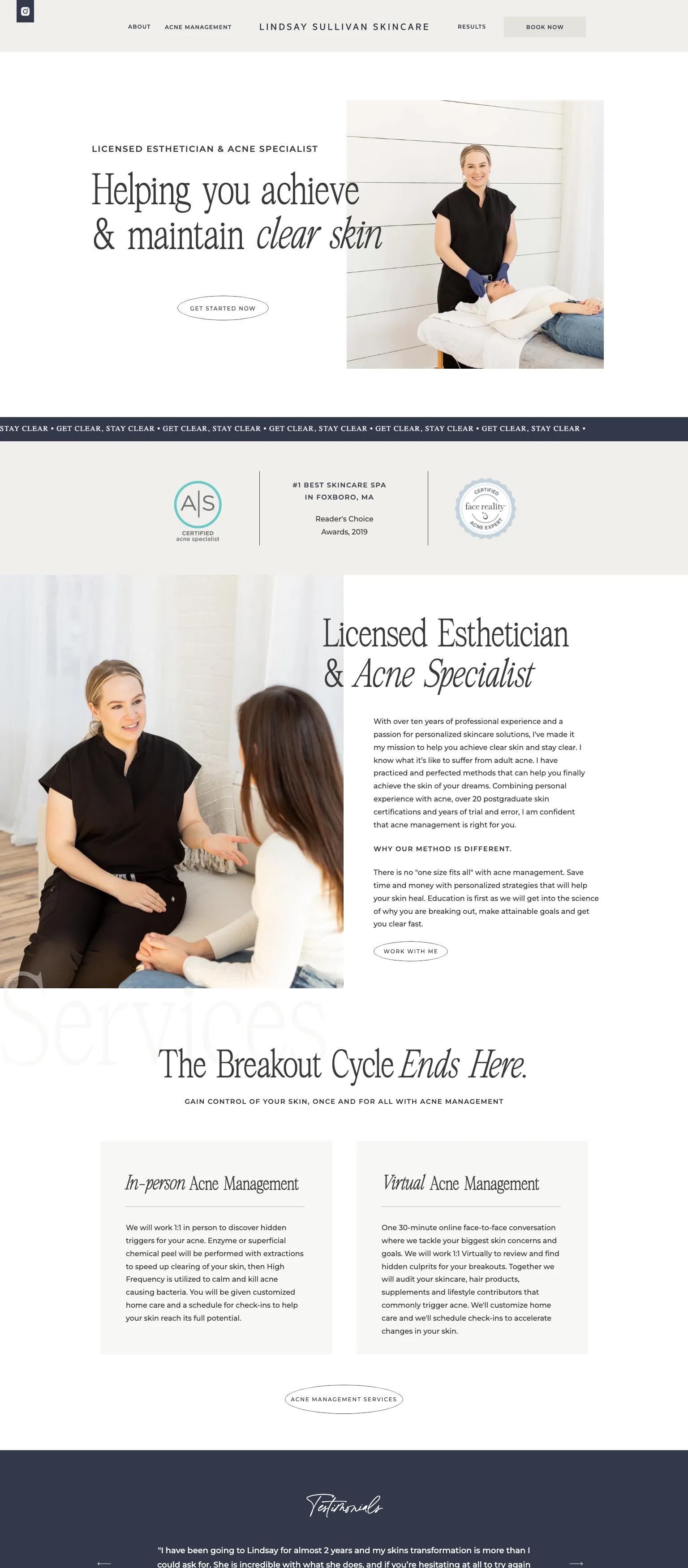 Lindsay Sullivan Skincare screenshot