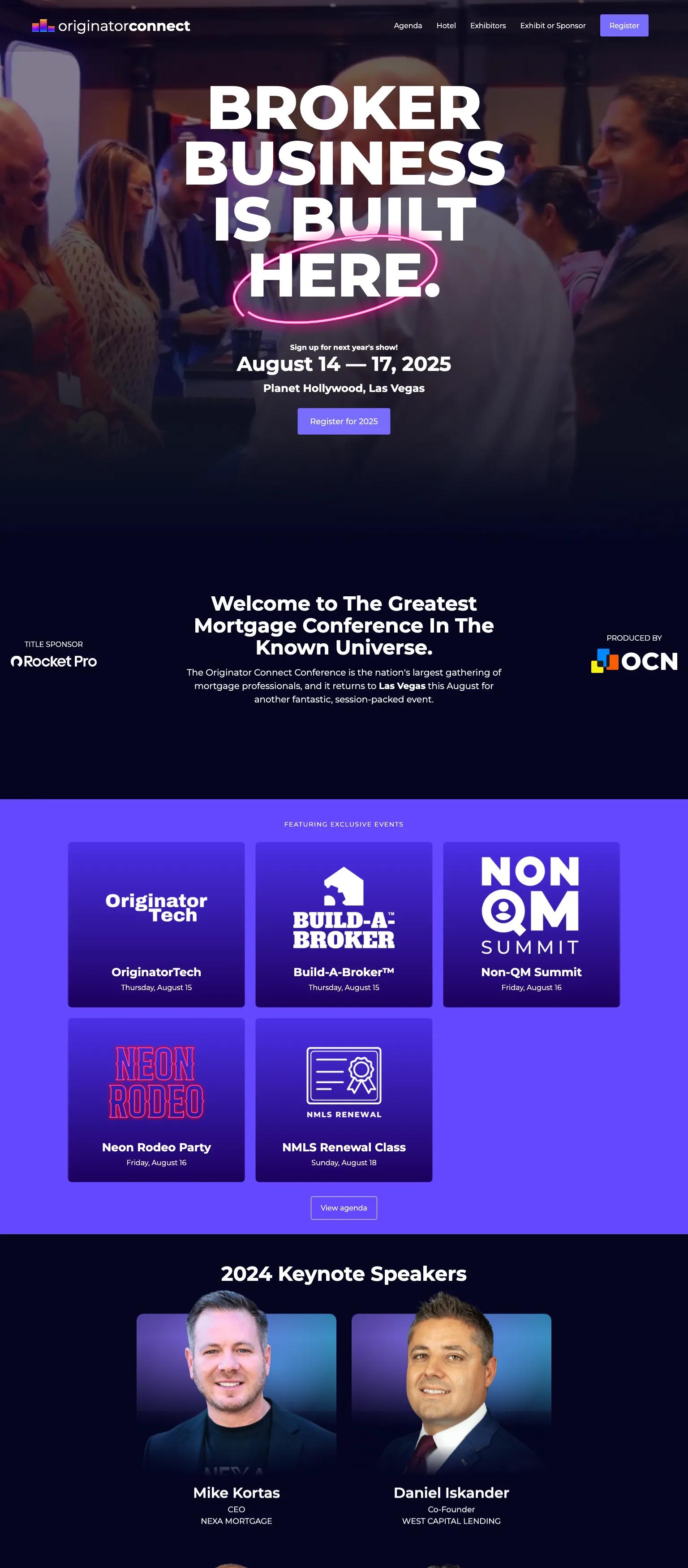 Originator Connect Conference screenshot