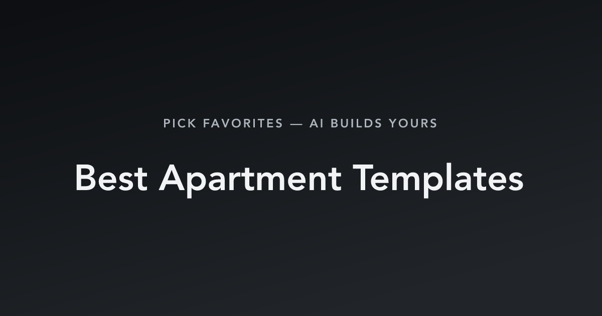 Best Apartment Templates with count