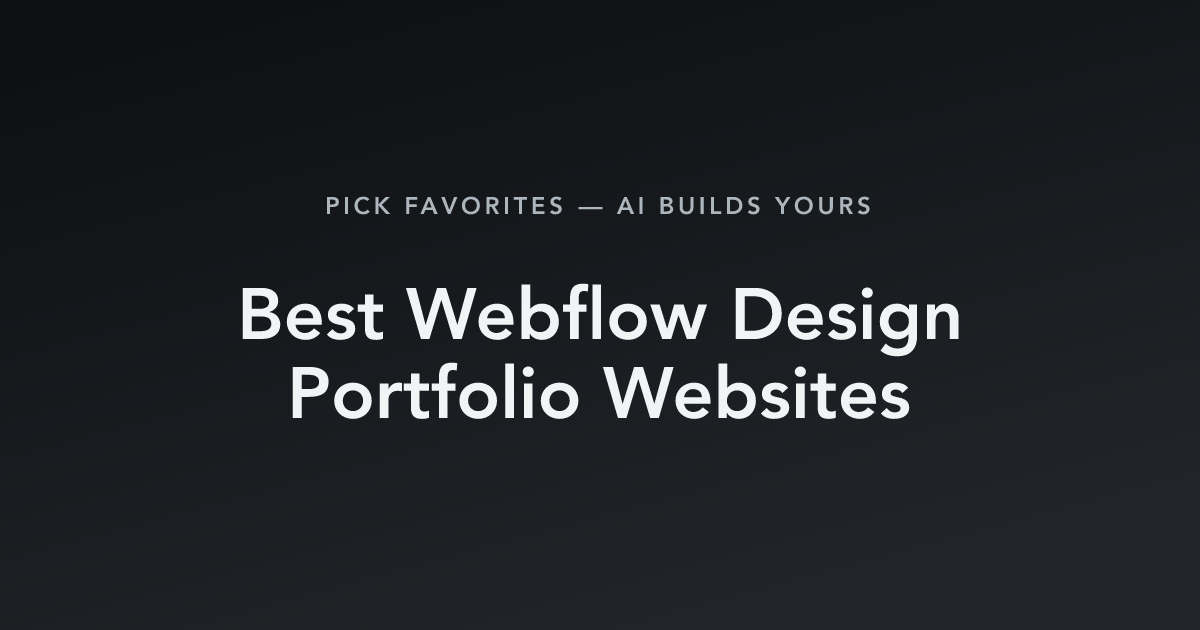 Best Webflow Design Portfolio Websites with count